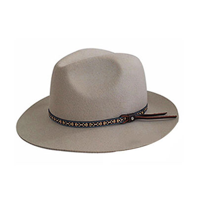 OEM kovboy fötr şapkalar Özel erkek % 100% yün fötr şapka büyük boy yumuşak şapkalar