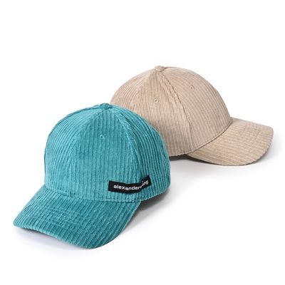 Wale Corduroy Outdoor Beyzbol Şapkaları 60cm Kış Kumaş Mavi Renk
