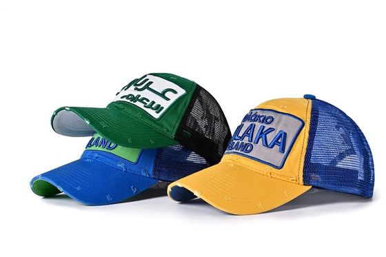 ODM 5 Panel New Era Camo Trucker Şapka 58cm İşlemeli Logo Kapakları