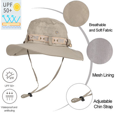 Avcılık Outdoor Nefes Alabilir Yürüyüş Şapkası Özel Logo Tasarımcısı Upf 50 Balık Tutma Düz Kova H