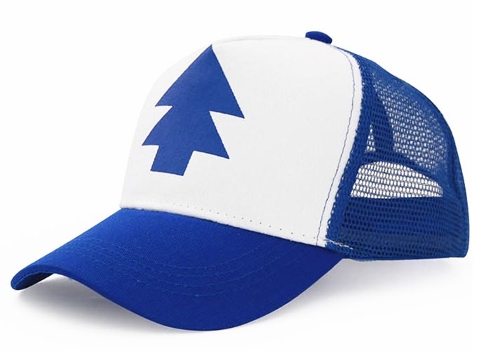 Spring Mesh Kids Trucker Cap Gravity Falls Dipper Pines Sapka Mavi Beyaz Renk