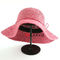 Özel Rafya Kadın Hasır Güneş Şapkaları Güneş Gölge Pantone Renk OEM ODM
