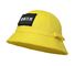 ODM Komik Düz veya yama Polyester Balıkçı Kova Şapkası Çocuklar Sarı Kova Şapkaları