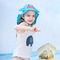 Animal Anti UV Çocuk Kova Şapkaları UPF 50+ Geniş Kenarlı mavi renk