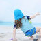Mavi Renk Ayarlanabilir Çocuk Kepçe Şapka UPF 50+ Güneş Koruması