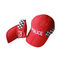 Açık Polyester Erkek Nefes Alabilir Beyzbol Şapkası Örgü Kumaş Kırmızı Renkli Kapaklar