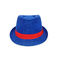 Unisex Fedora Panama Fötr Şapka Ayarlanabilir Mavi Renk Özel Logo 56cm