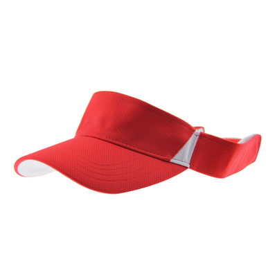 Summer Red Polymesh Kişiselleştirilmiş Güneş Vizörü Şapkaları Düzenlenebilir Kapama