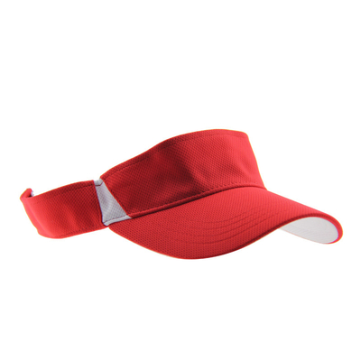 Summer Red Polymesh Kişiselleştirilmiş Güneş Vizörü Şapkaları Düzenlenebilir Kapama