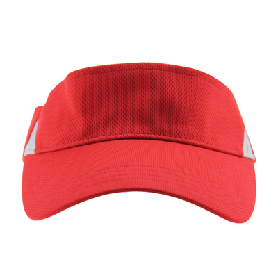 Summer Red Polymesh Kişiselleştirilmiş Güneş Vizörü Şapkaları Düzenlenebilir Kapama