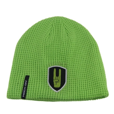 Akrilik Dikiş Skully Beanie Şapkalar nakışlı Beanie Şapkalar Dokunmuş Patch Logo