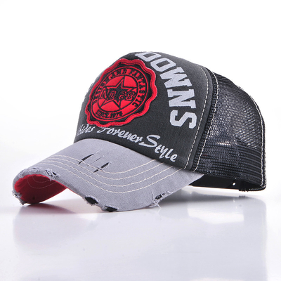 Vintage Ayarlanabilir 5 Panel Kamyon Şapkası Erkek Kadınlar Yaz Yıkanmış Kamyon Şapkası
