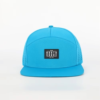 Özel Ön Flat Peak Snapback Orta Profil 7 Panel Snapback Şapka