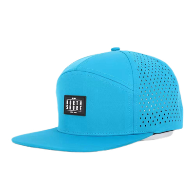 Özel Ön Flat Peak Snapback Orta Profil 7 Panel Snapback Şapka