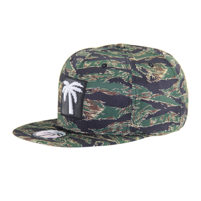Özel Basılmış Kamuflaj Snapback Şapka 6 Panel Düz Kenarlı Snapback Şapka