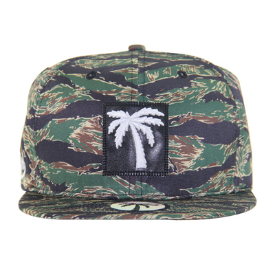 Özel Basılmış Kamuflaj Snapback Şapka 6 Panel Düz Kenarlı Snapback Şapka