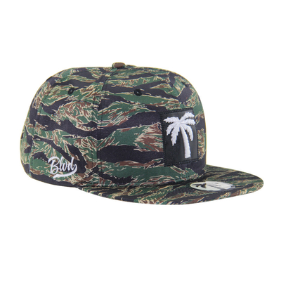 Özel Basılmış Kamuflaj Snapback Şapka 6 Panel Düz Kenarlı Snapback Şapka