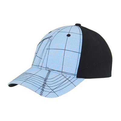 Moda 6 Panel Check Pamuk nakış Baseball şapkaları, Düşük Profil Düzenlenebilir Erkek ve Kadın Şapkaları