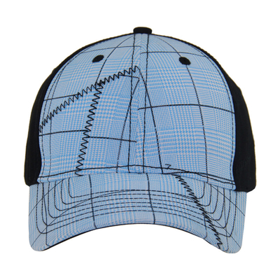Moda 6 Panel Check Pamuk nakış Baseball şapkaları, Düşük Profil Düzenlenebilir Erkek ve Kadın Şapkaları