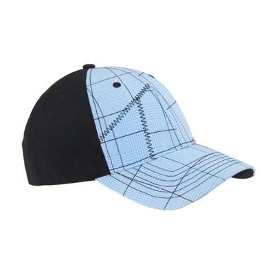 Moda 6 Panel Check Pamuk nakış Baseball şapkaları, Düşük Profil Düzenlenebilir Erkek ve Kadın Şapkaları