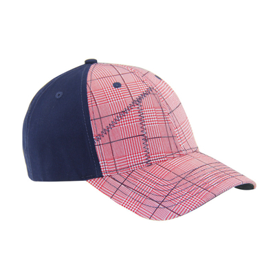 Moda 6 Panel Check Pamuk nakış Baseball şapkaları, Düşük Profil Düzenlenebilir Erkek ve Kadın Şapkaları