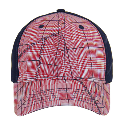 Moda 6 Panel Check Pamuk nakış Baseball şapkaları, Düşük Profil Düzenlenebilir Erkek ve Kadın Şapkaları
