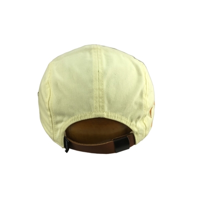 Kırık Logo Düz Suede Vizör Kıkırdak Kapama ile Beş Panel Kamp Başlığı
