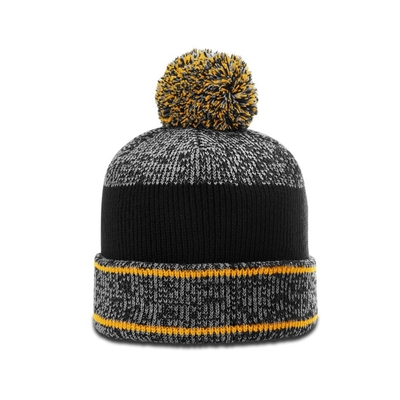 Sıcak Kış Erkek Pom Pom Beanie Şapkalar Ruber Badge Logo ile Kürt Beanie