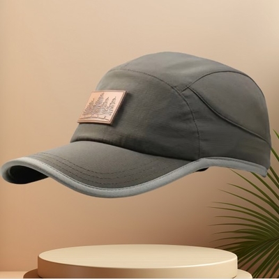 5 Panel Erkekler Gri Hızlı Kuru Poliester Beyzbol Şapkaları Koşu Beyzbol Şapkası