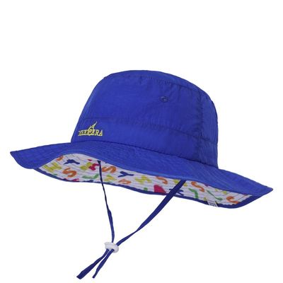 Mavi 58cm UV 30+ Safari Güneş Koruma Kovası Şapka, Boyun Kapaklı