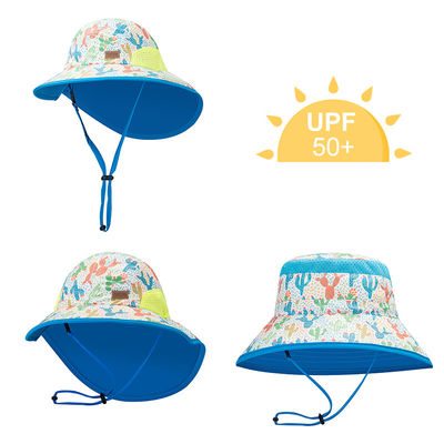 Boyun Flap ile OEM ODM Yaz Çiçek Plaj Açık Kova Şapkalar