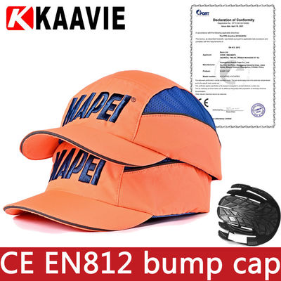 CE EN812 Hi Vis Bump Cap Güvenlik Beyzbol Tarzı Darbeye Dayanıklı