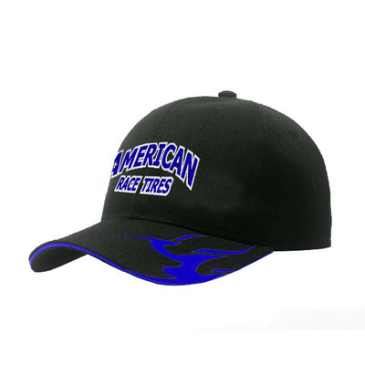 ODM İşlemeli Logo Beyzbol Şapkası Pamuklu Kumaş 6 Panel Yüksek Profilli