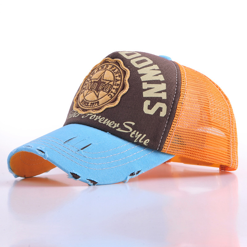 Vintage Ayarlanabilir 5 Panel Kamyon Şapkası Erkek Kadınlar Yaz Yıkanmış Kamyon Şapkası