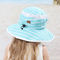 UV Dayanımlı 50+ UPF Geniş Kenarlı Çocuk Uv Güneş Şapkaları Boyun Kapaklı 43cm 55cm