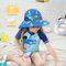 SGS Boyun Flap Çocuk Kova Şapkaları Yaz Plajı için geniş ağızlı