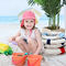 Boyun Örtüsü 46cm Çocuk Plaj Şapkaları Geniş Kenarlı UPF 50+ %100 Polyester