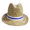 OEM Doğal Çim Hasır Güneş Şapkaları 56cm Bayan Hasır Cankurtaran Şapkası