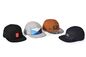 Yün Karışımı Düz ​​Kenarlı 5 Panel Beyzbol Şapkaları Pyrograph ve 3d Katı Malzeme